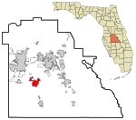 Polk County Florida Incorporated and Unincorporated areas Bartow Highlighted